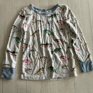 Caden Lane Bamboo “Gone Fishing” Pajama Top Size 3T GUC Top Only